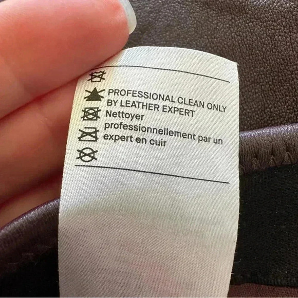 New Vince 100% Lamb Leather Skinny Slim Fit Pants Burgundy M - Picture 11 of 12